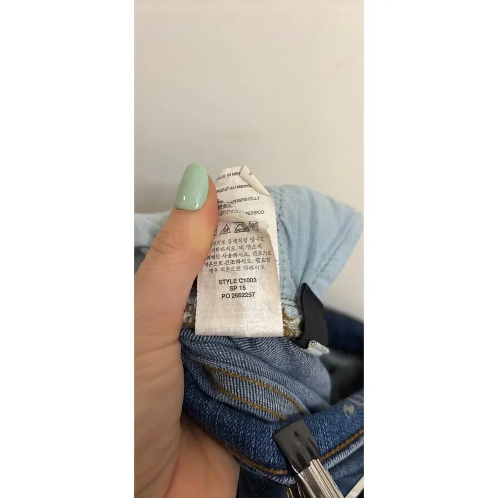 J. Crew Straight Jeans Womens 27 Blue Vintage Cropped Premium Cone Denim Stretch